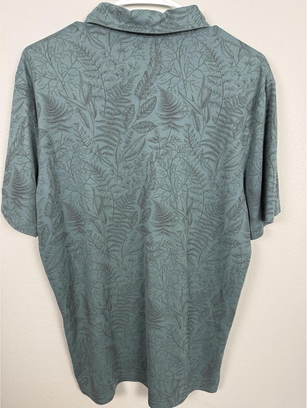 TravisMathew Barton Creek Golf Polo Shirt Green Botanical Men’s L - Picture 3 of 4